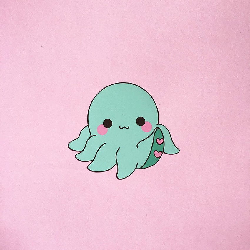 Cute octopus, Kawaii HD phone wallpaper