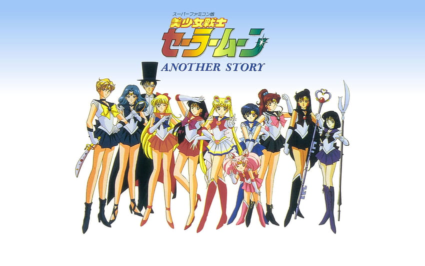 Sailor Moon Cerita Lain, sailor mars, sailor uranus, sailor venus, sailor mercury, sailor jupiter, sailor neptunus, sailor moon, topeng tuxedo, sailor pluto, sailor chibi-moon, sailor saturn Wallpaper HD