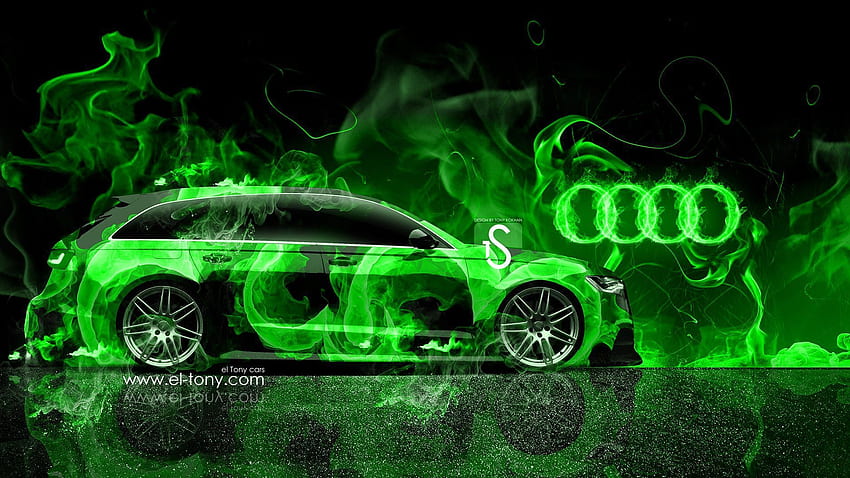 Abstract Car, Green Cool Car HD wallpaper
