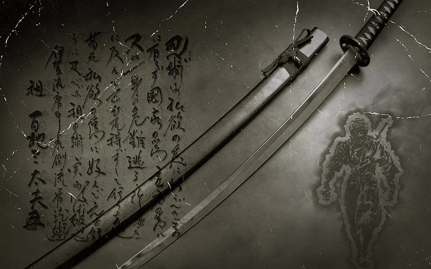 Swords Japanese Digital Art Katana, Japanese Dark HD wallpaper