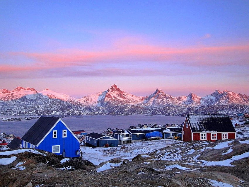 Tasiilaq Wschodnia Grenlandia Piękna góra – kramer.gl Tapeta HD