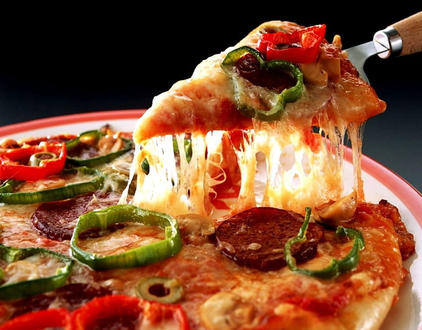 Delicious Pizza Fast Food HD wallpaper