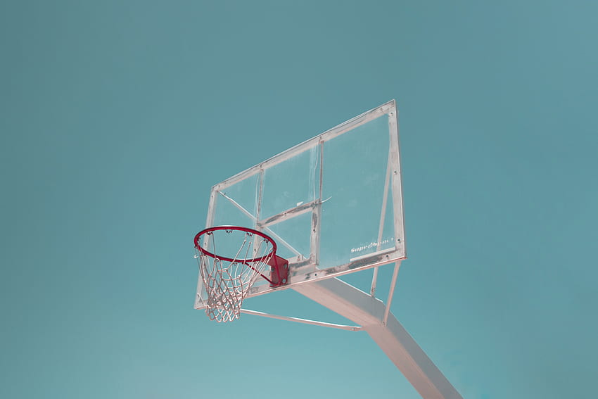 バスケットボール、ミニマリズム、バスケットボール リング、バスケットボール フープ、バスケットボール ネット、バスケットボール グリッド 高画質の壁紙