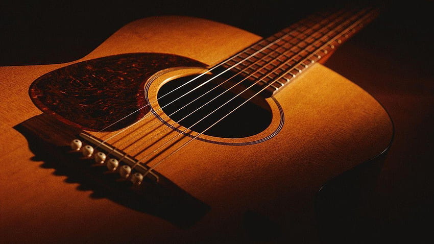 Guitarra Acústica, Guitarra Acústica Negra fondo de pantalla
