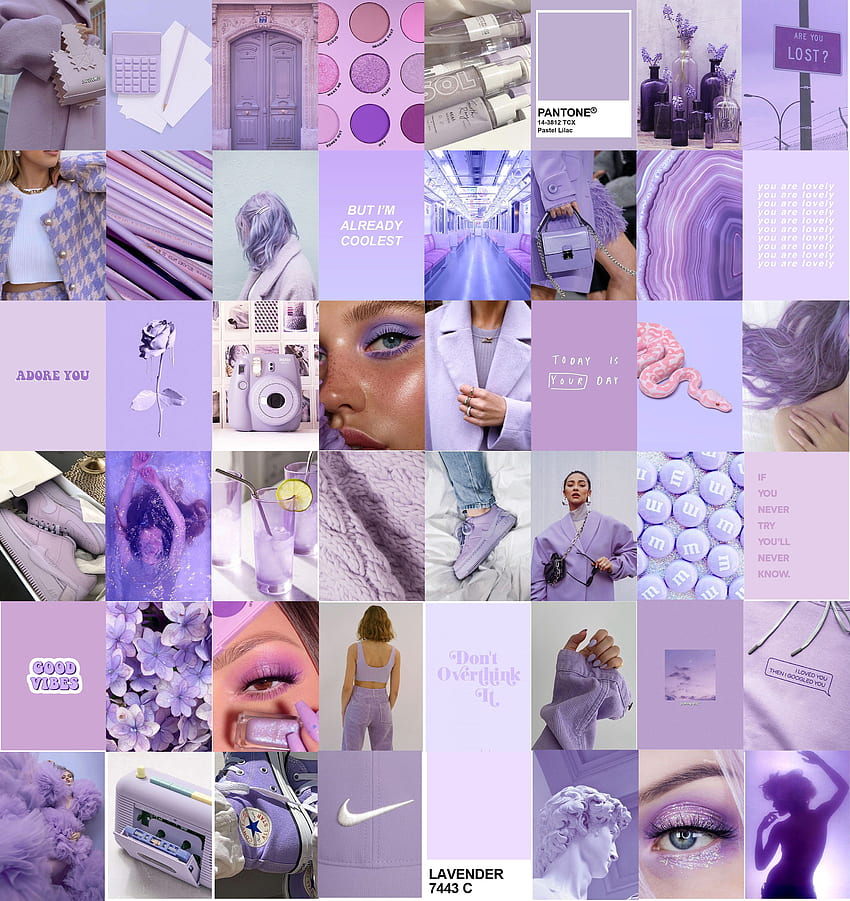 Pastel Purple Aesthetic Boujee Wall Collage Kit (DİGİTAL) Lilac Lavender Tumblr Room Dort Decor 50pcs. Format A4 ! en 2021. Esthétique violette, Murs violets, Esthétique lavande, Collage violet clair Fond d'écran de téléphone HD