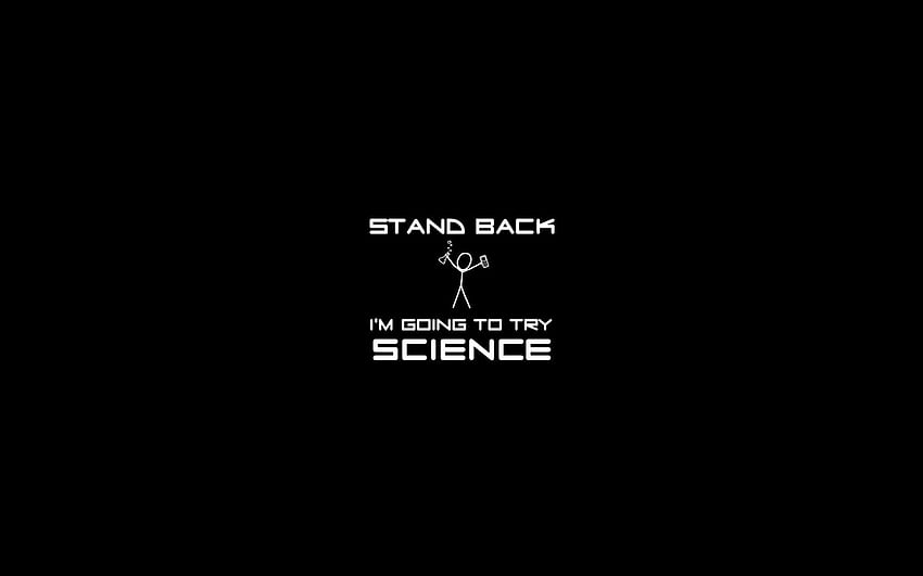 Wissenschaft zurück Geek lustiger Spruch Science Fiction Strichmännchen – HD-Hintergrundbild