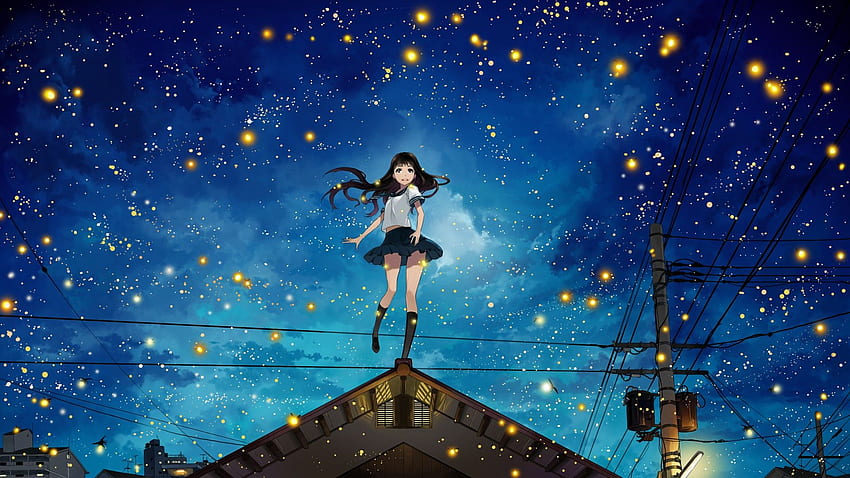Anime Scenery At Night . phong cảnh. Anime HD wallpaper