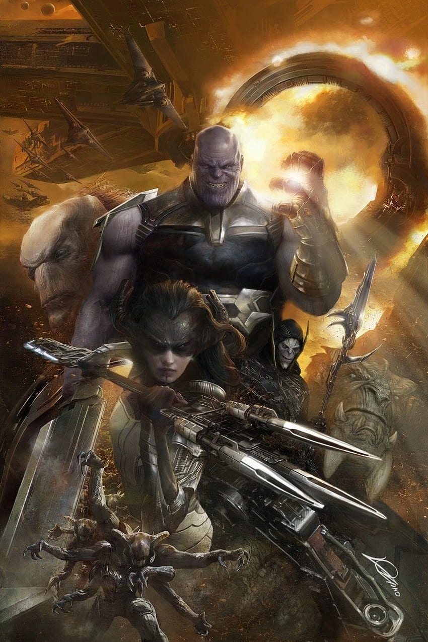 Thanos & Black Order Team . Avengers, Marvel HD phone wallpaper