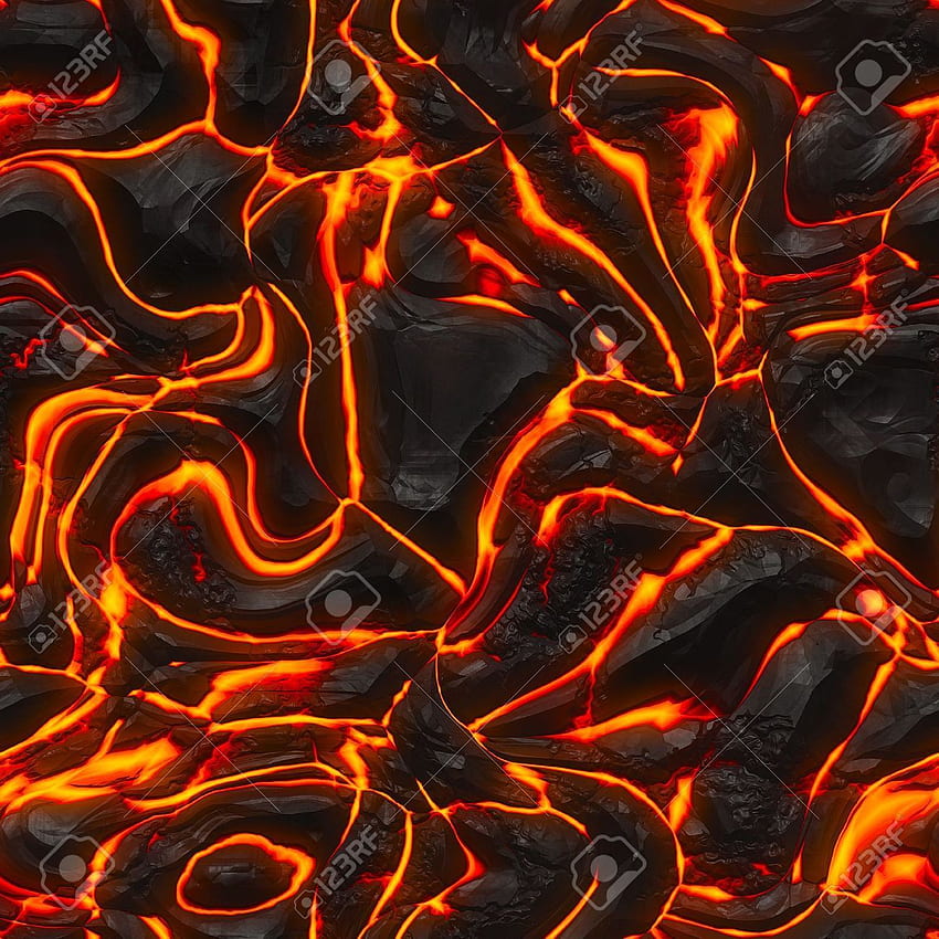 Seamless magma or lava texture with melting rocks and fire. Lava, Volcano, Natural phenomena HD phone wallpaper