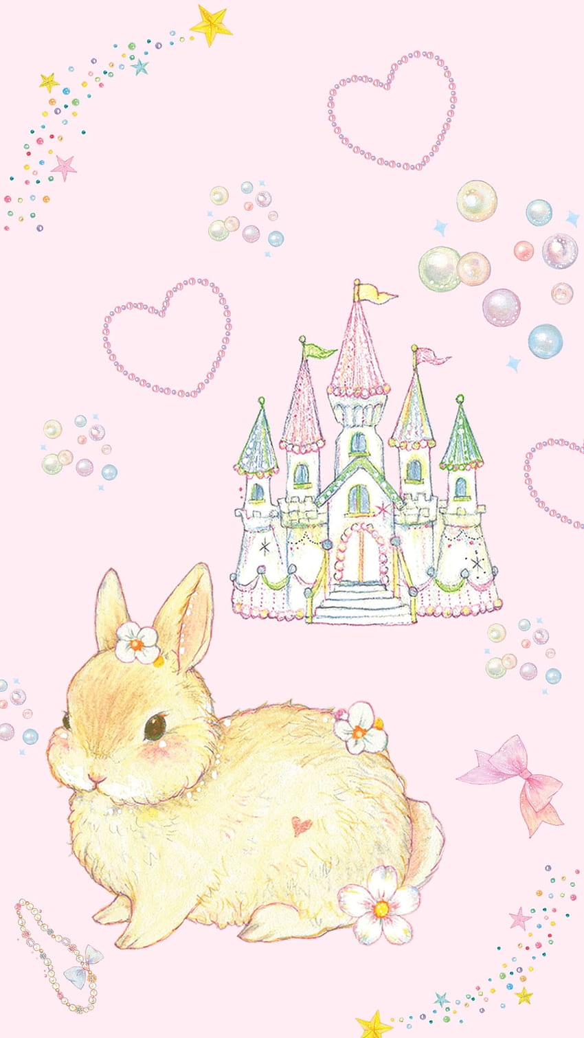 Pink Bunny Kawaii Rabbit, Aesthetic Bunny HD phone wallpaper