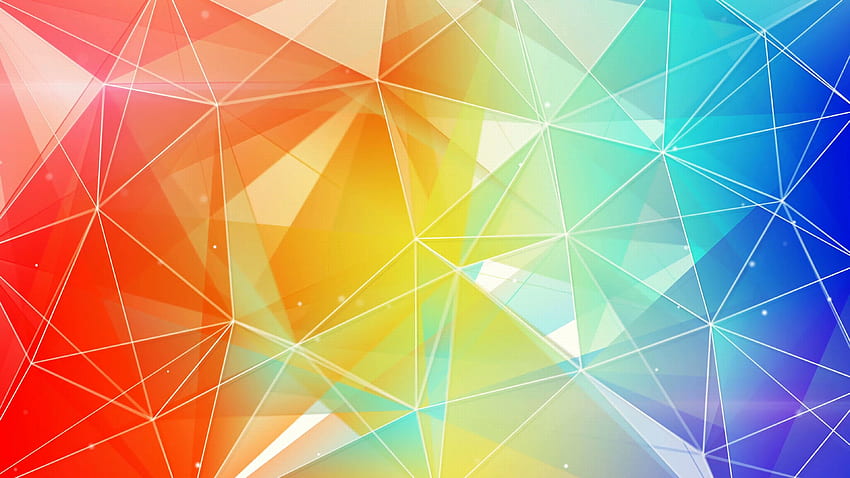 Geometric Triangles Colorful HD wallpaper