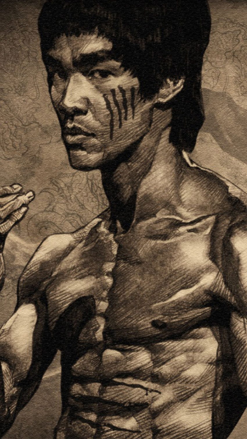 Ultra Bruce Lee, arte di Bruce Lee Sfondo del telefono HD
