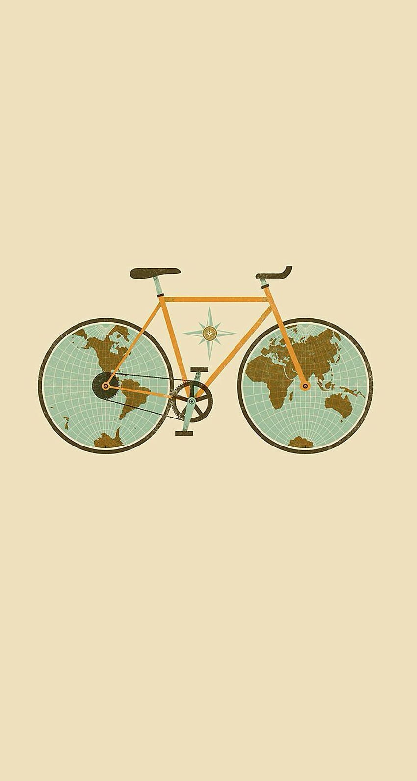 iPhone . horloge, bicyclette, véhicule, police, illustration, minimal, vélo Fond d'écran de téléphone HD