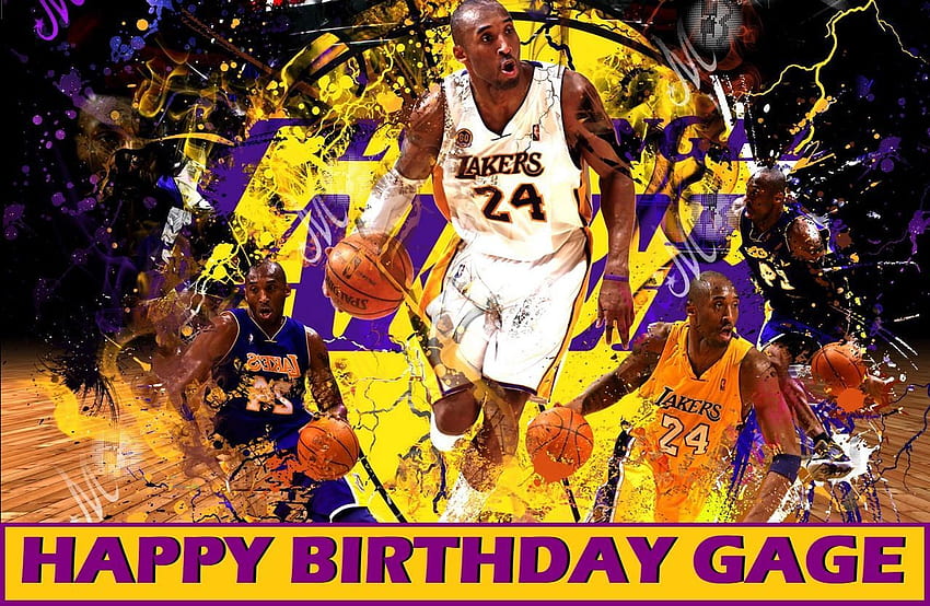 Kobe Bryant Lakers Edible Cake Topper Decoration. Kobe bryant, Kobe Bryant Cool HD wallpaper