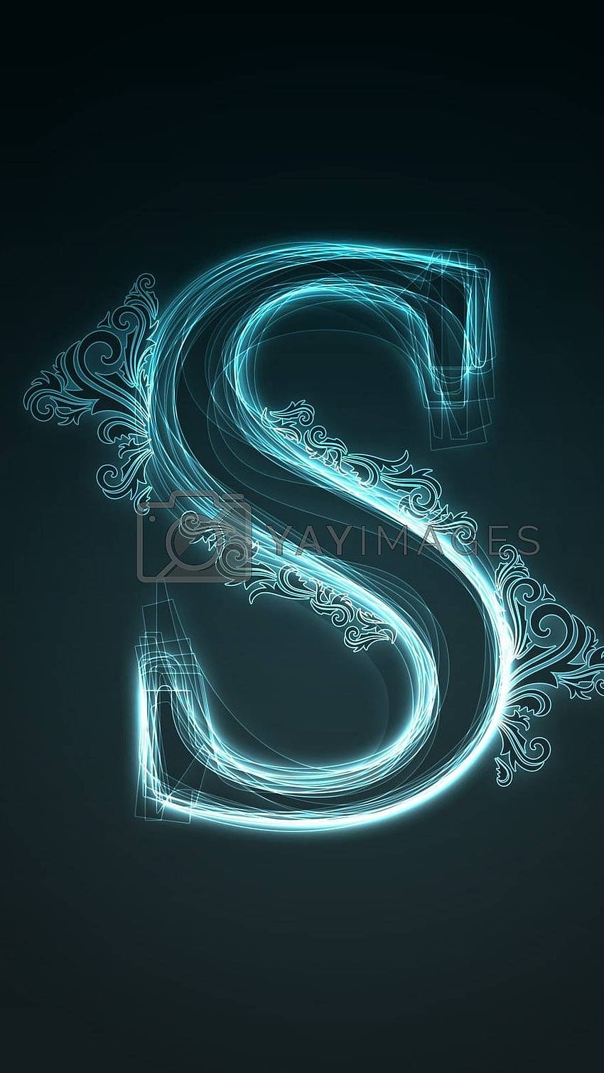 S Name, Blue Fire, s nama ka wallpaper ponsel HD