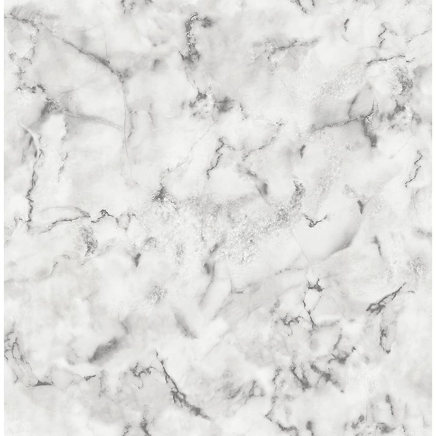 Brewster Notting Hill Light Grey Marble Strippable Roll (Covers 56.4 sq. ft.)-UW24771 - The Home Depot, Marble Gray HD phone wallpaper