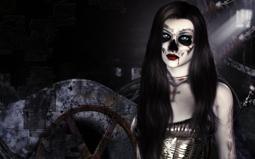 Beautiful Horror Vampire Girl HD wallpaper