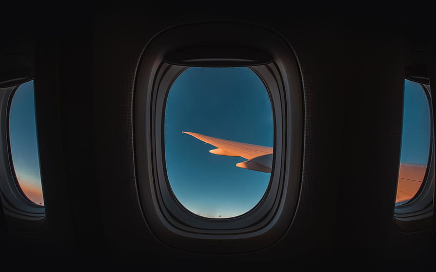 Airplane Window, Wing, Sky HD wallpaper