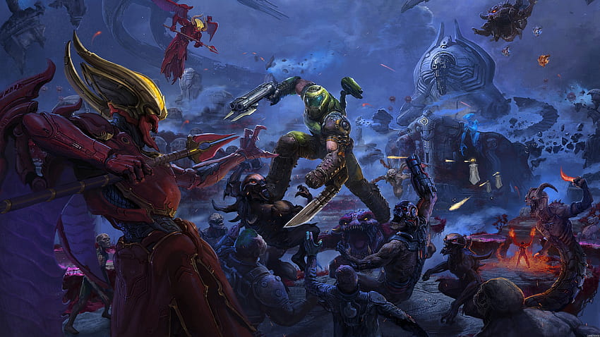 Doom Eternal: The Ancient Gods , Doom Slayer, PlayStation 4, Xbox One, PC Games, Games HD wallpaper