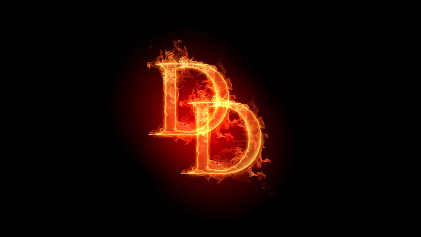 Daredevil symbol using stock fire letters HD wallpaper