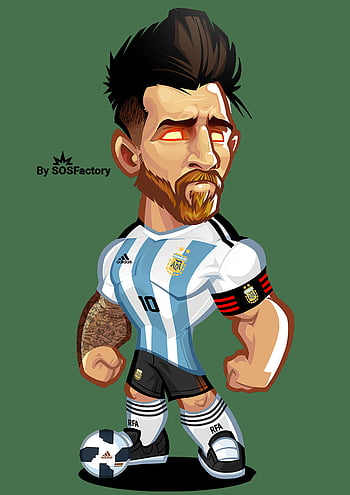 Lionel Messi Football Cartoon by WpapArtist WPAP Artist on canvas, poster,  wallpaper and more