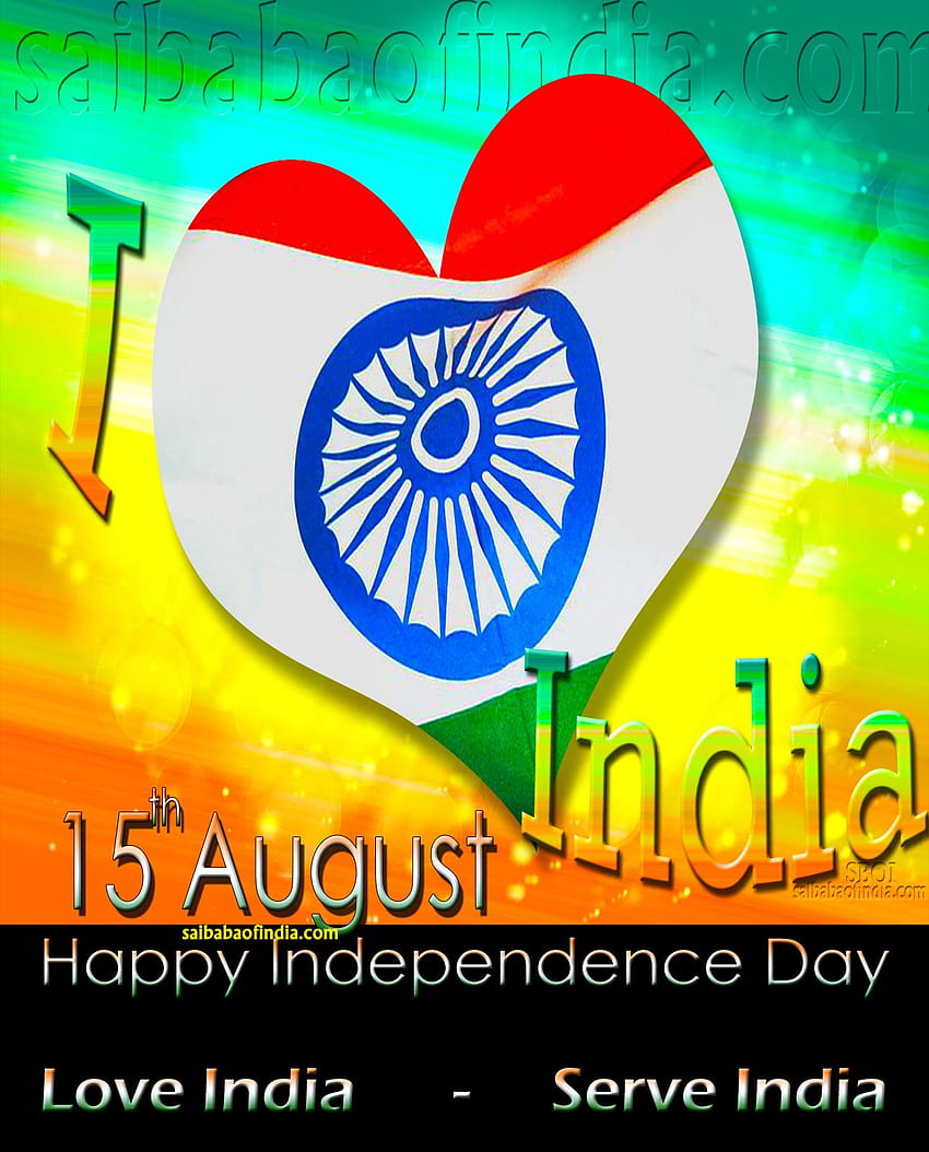 Independence day & greeting cards 15th August- Sai Baba Of India - 15th August HD phone wallpaper