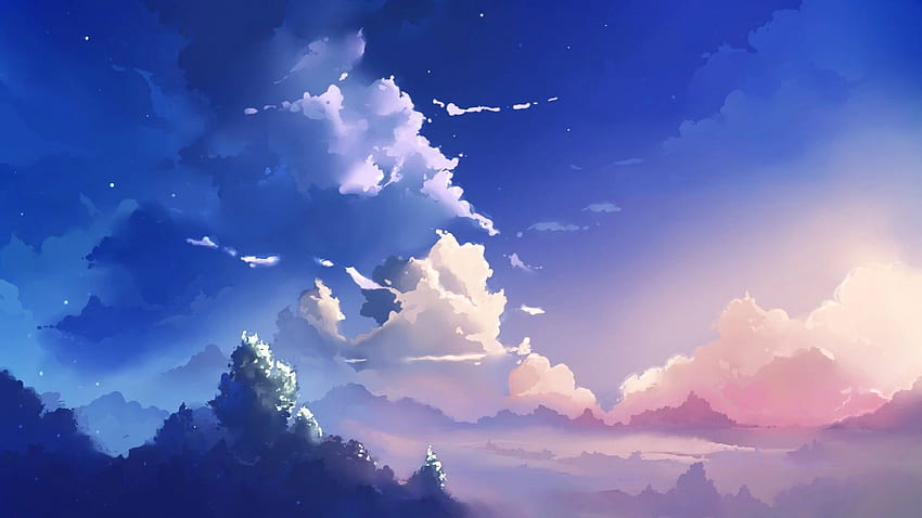 Amazing Anime Background for pc. Cute in 2019, Anime Cloud HD wallpaper |  Pxfuel