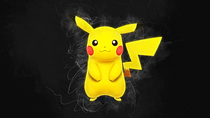 Pikachu, Pokémon, artwork, anime HD wallpaper