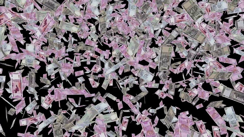 पैसे की बरिश पैसा. Mata Uang Rupee India. Latar belakang uang jatuh. Video Afirmasi Uang Wallpaper HD