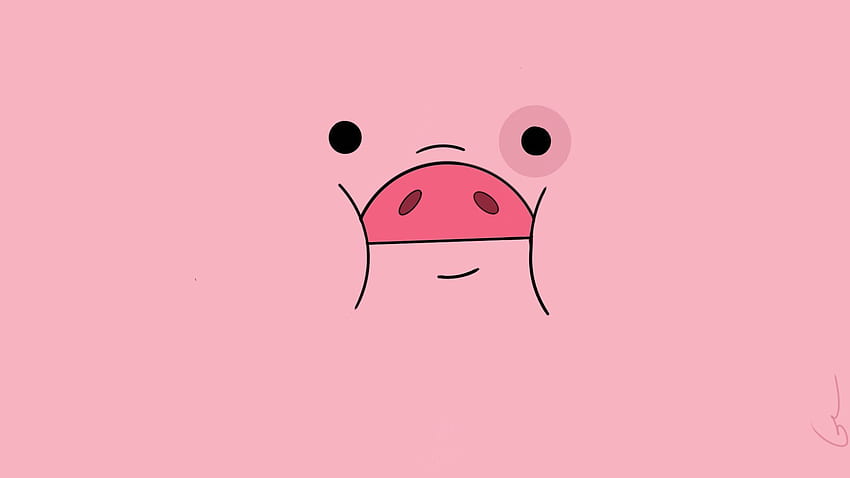 Карикатура на прасе, сладко анимационно лице HD тапет