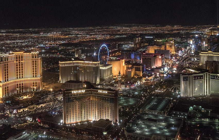 The city, home, panorama, Las Vegas, night city lights for , section ...