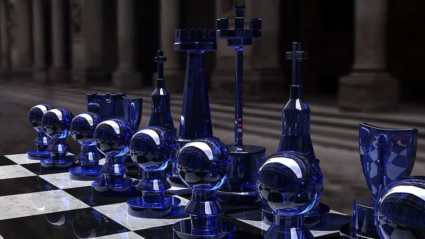 Chess, 3D, Form, Glass, Board HD wallpaper