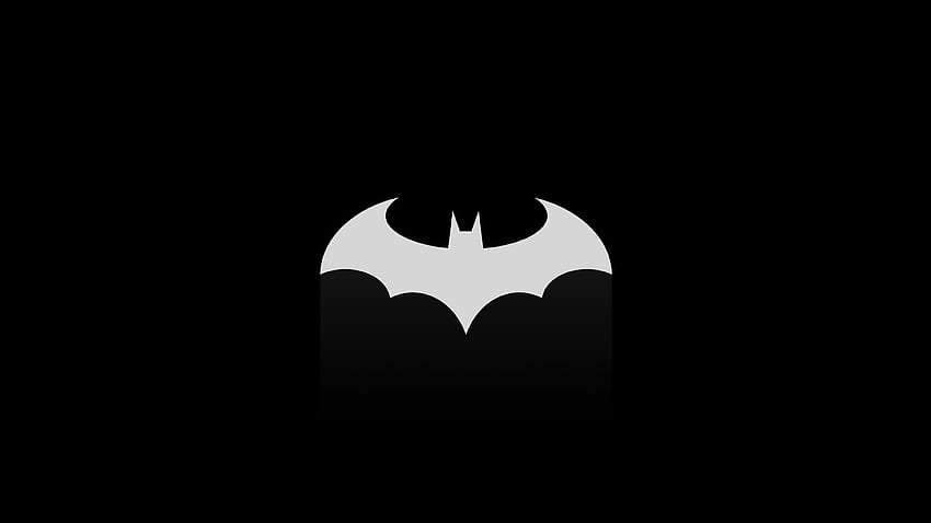 Sinal do Batman, fundo preto, DC Superheroes, AMOLED, , , preto escuro papel de parede HD