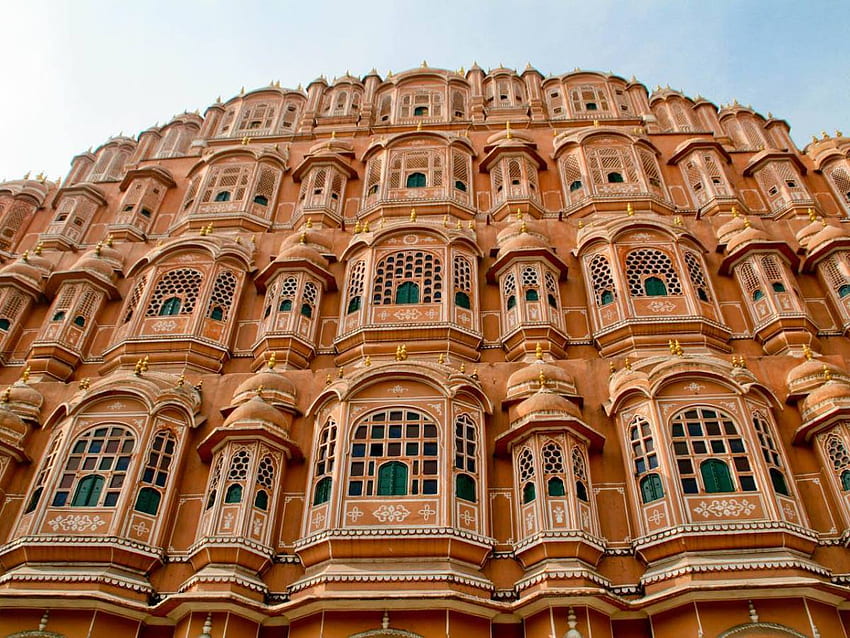 Hawa Mahal, Jaipur – En gösterişli Purdah – Doğu Hindistan Gezgini HD duvar kağıdı
