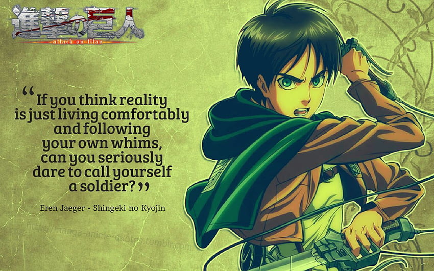 14++ Best Anime Quotes, Attack On Titan Quotes HD wallpaper | Pxfuel