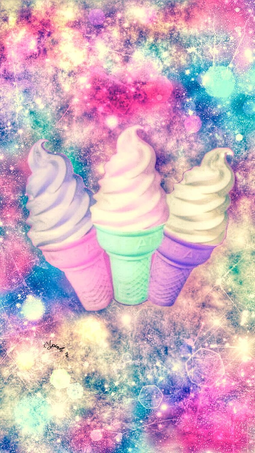 Galaxy Kawaii Ice Cream . Kawaii HD phone wallpaper