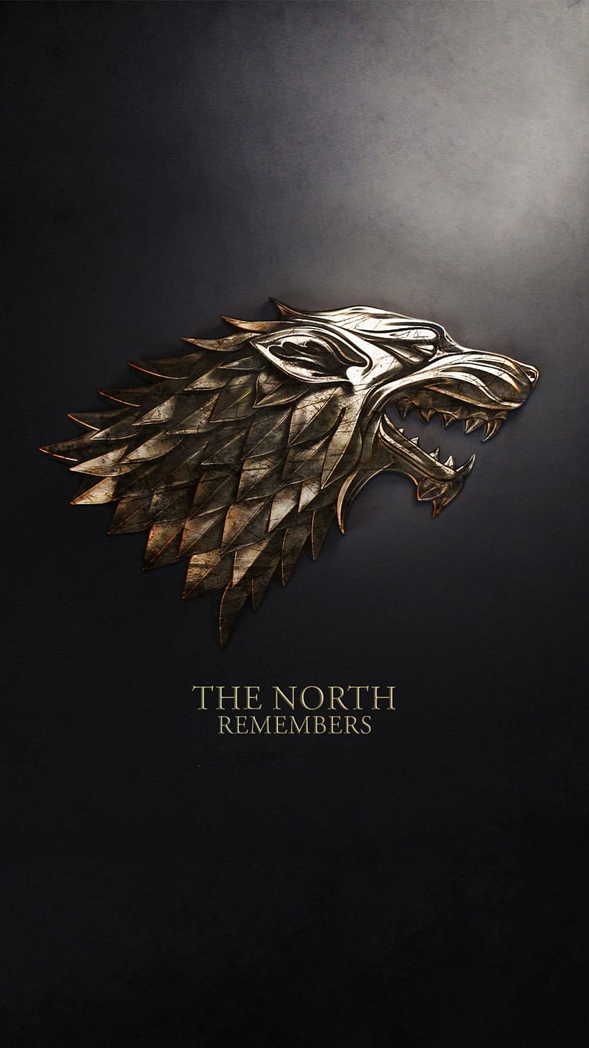 Escudo de armas del emblema de la familia Stark Wolf The North Remembers de Game of Thrones GoT phone iPh. Got game of thrones, Game of thrones poster, Game of thrones artwork fondo de pantalla del teléfono