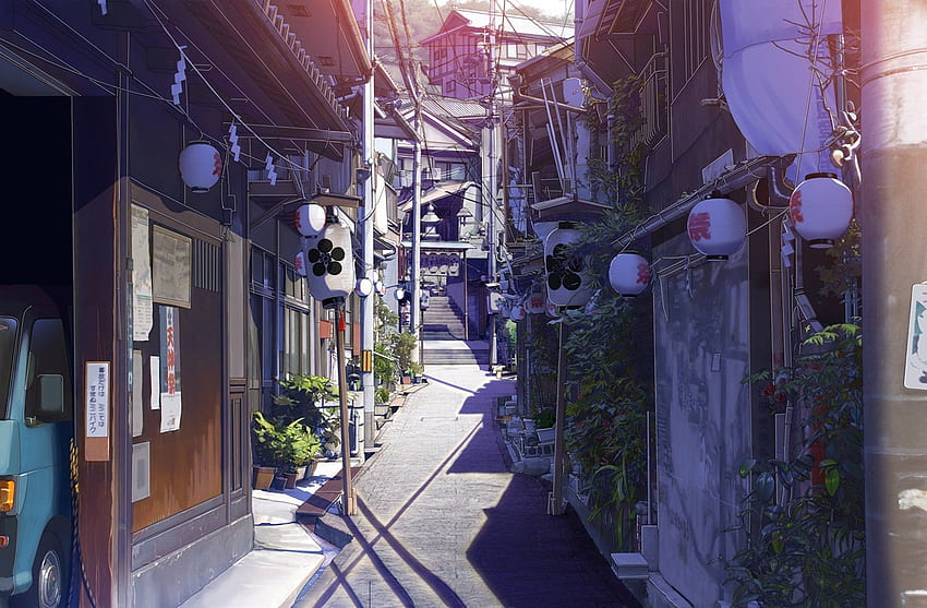 Alley and Background, Japanese Alley HD wallpaper