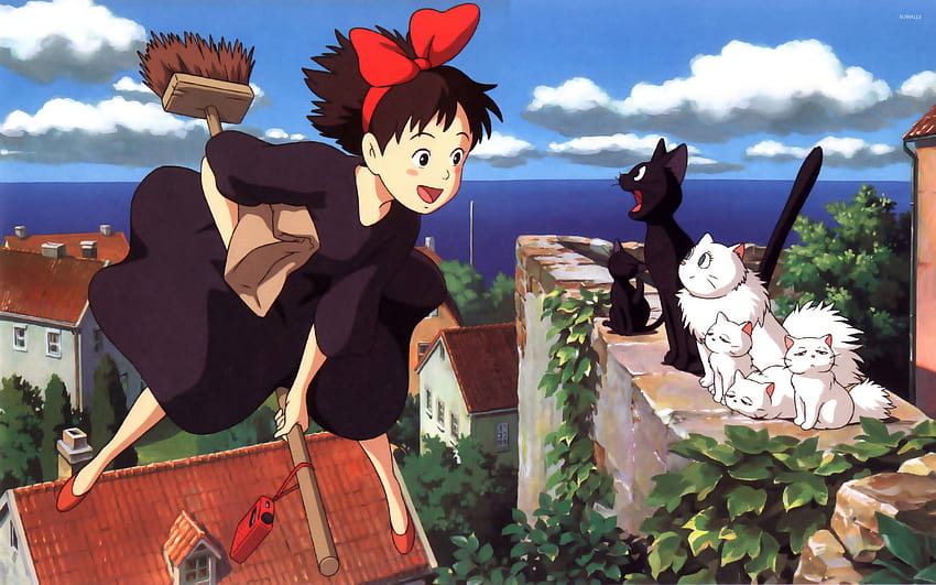 บริการจัดส่งของ Kiki ที่สวยงาม Delivery Studio Kiki Ghibli Service วอลล์เปเปอร์ HD