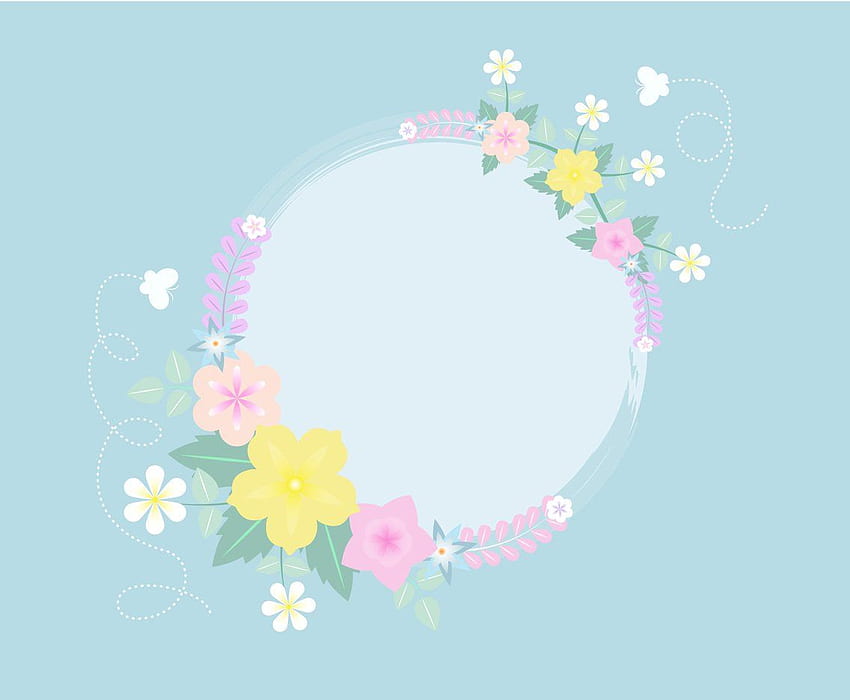 Pastel Flower Background Vector Vector Art & Graphics, Pastel Green Floral HD wallpaper