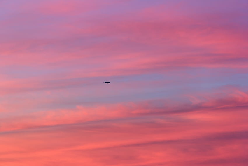 Sky, Clouds, Minimalism, Flight, Plane, Airplane HD wallpaper