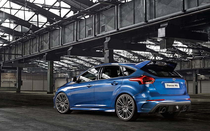 Blue Ford Focus RS back view - Car HD wallpaper
