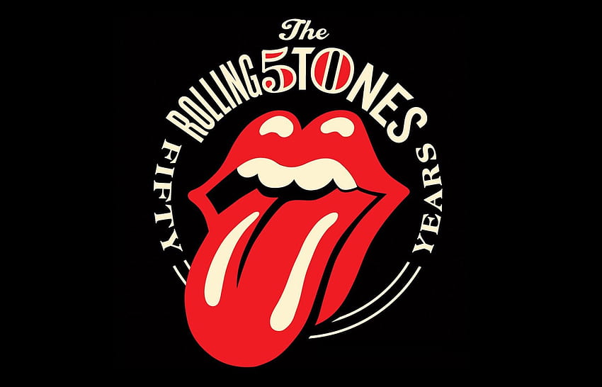 Език на Rolling Stones, лого на Rolling Stones HD тапет