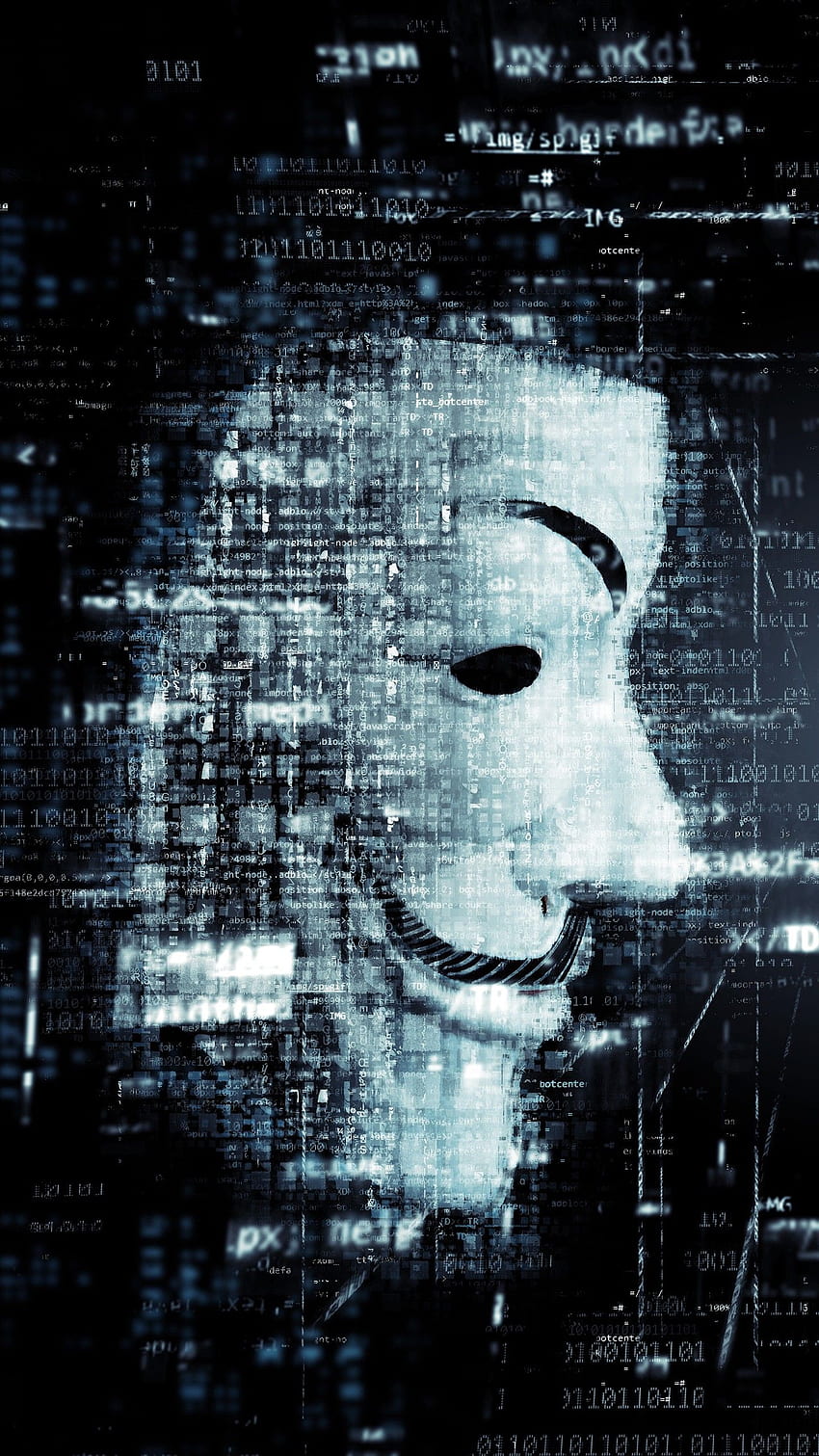 Anonim Hacker Maskesi, Hacking Android HD telefon duvar kağıdı