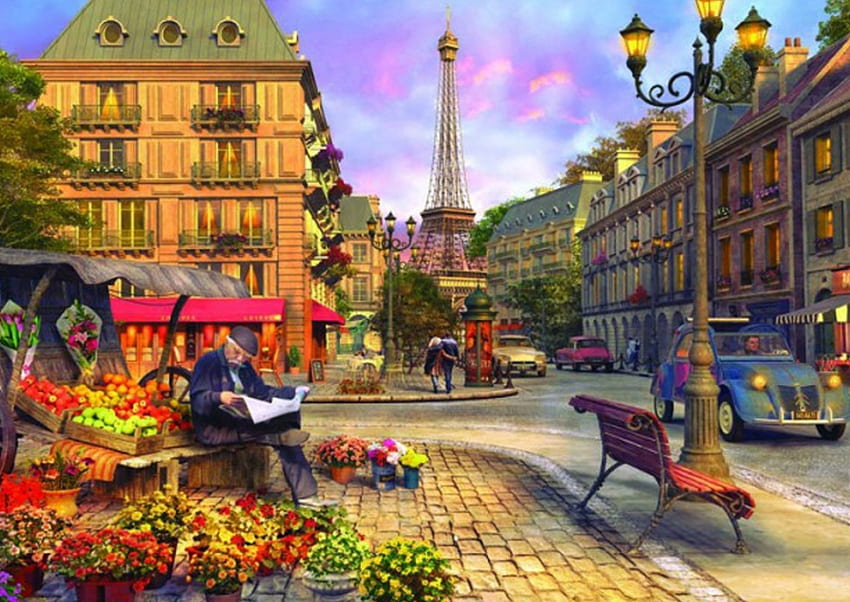 Paris Sokak Hayatı, Paris, Hayat, sanat, Sokak HD duvar kağıdı