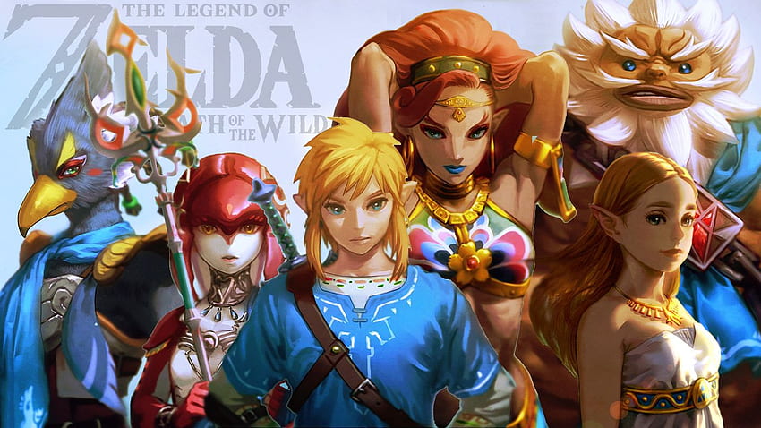 Gemacht mit dem Artwork der Champions (und Zelda), das neulich gepostet wurde. Besuchen. Zelda, Dessin Zelda, Zelda, Atem der wilden Champions HD-Hintergrundbild