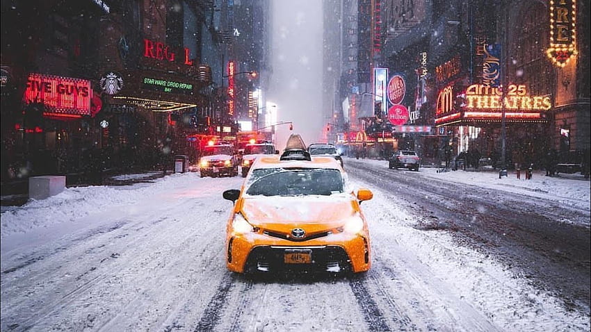 NEW YORK CITY 2019: NOEL'DEN ÖNCE İLK KAR! [], New York Şehir Işıkları Kış HD duvar kağıdı