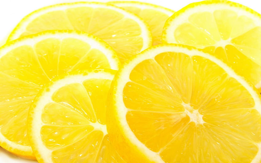 Lemon slices, fruit, slice, lemon, yellow HD wallpaper