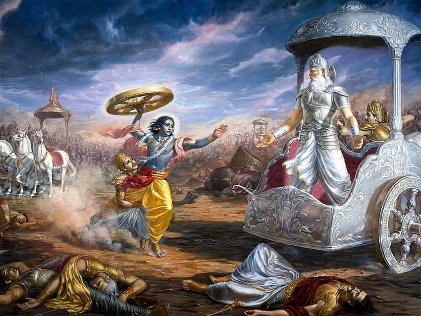Bhishma Pitamah- who angered Shri Krishna – Indian mythology HD wallpaper