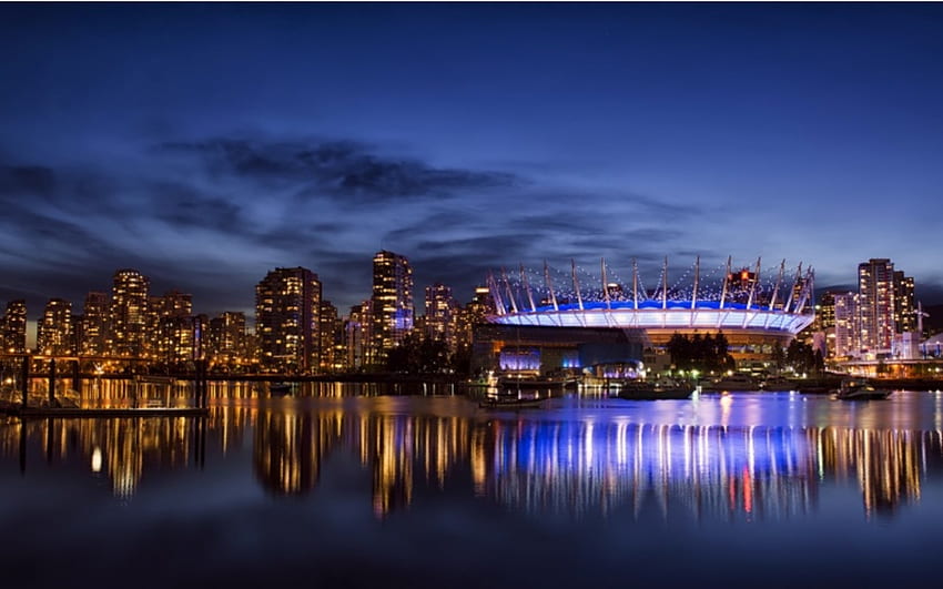 Vancouver City Night Macbook Pro Retina, Vancouver Skyline HD wallpaper